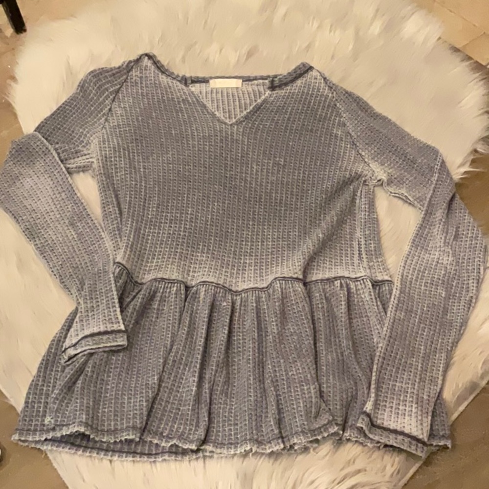 Altar’d State Navy Blue Distressed Sweater